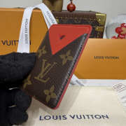 Uubags Louis Vuitton M12855 Porte-Carte Magnet Card Holder Sari Red 6.5x9.5x0.5cm - 4