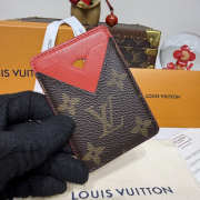 Uubags Louis Vuitton M12855 Porte-Carte Magnet Card Holder Sari Red 6.5x9.5x0.5cm - 5