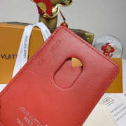 Uubags Louis Vuitton M12855 Porte-Carte Magnet Card Holder Sari Red 6.5x9.5x0.5cm - 3
