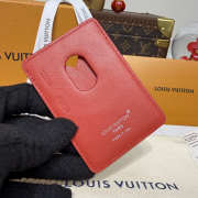 Uubags Louis Vuitton M12855 Porte-Carte Magnet Card Holder Sari Red 6.5x9.5x0.5cm - 2