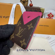 Uubags Louis Vuitton M12855 Porte-Carte Magnet Card Holder Pondichery Pink 6.5x9.5x0.5cm - 4