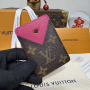 Uubags Louis Vuitton M12855 Porte-Carte Magnet Card Holder Pondichery Pink 6.5x9.5x0.5cm - 2