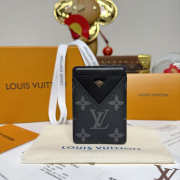 Uubags Louis Vuitton M13185 Porte-Carte Magnet Card Holder Black Monogram 6.5x9.5x0.5cm - 5