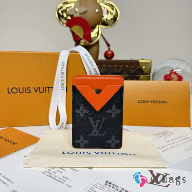 Uubags Louis Vuitton M12855 Porte-Carte Magnet Card Holder Orange 6.5x9.5x0.5cm - 1
