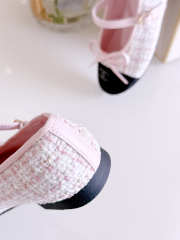 Uubags Chanel ballet flats tweed & grosgrain, pink, black & white - 3