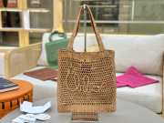 Uubags Chloe Summer Banana tote bag in summery beige raffia 33x37x2cm - 1
