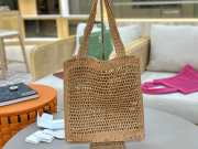 Uubags Chloe Summer Banana tote bag in summery beige raffia 33x37x2cm - 6