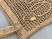 Uubags Chloe Summer Banana tote bag in summery beige raffia 33x37x2cm - 4