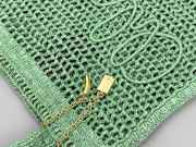 Uubags Chloe Summer Banana tote bag in tea leaf green raffia 33x37x2cm - 4