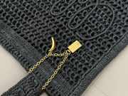 Uubags Chloe Summer Banana tote bag in black raffia 33x37x2cm - 6
