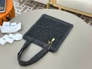 Uubags Chloe Summer Banana tote bag in black raffia 33x37x2cm - 4