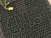 Uubags Chloe Summer Banana tote bag in black raffia 33x37x2cm - 5