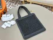 Uubags Chloe Summer Banana tote bag in black raffia 33x37x2cm - 3
