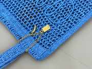 Uubags Chloe Summer Banana tote bag in stormy sea raffia 33x37x2cm - 6