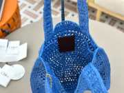 Uubags Chloe Summer Banana tote bag in stormy sea raffia 33x37x2cm - 5