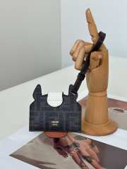 Uubags Fendi Best Friends Forever card case card holder in FF fabric and black leather - 4