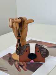 Uubags Fendi Best Friends Forever Card Case Brown FF leather and fabric card holder - 1