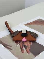 Uubags Fendi Best Friends Forever Card Case Brown FF leather and fabric card holder - 3