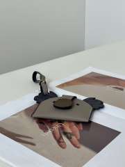 Uubags Fendi Best Friends Forever Card Case Dove grey leather and grey FF fabric card holder - 4