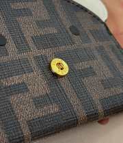 Uubags Fendi Best Friends Forever Card Case Card holder in brown FF fabric and camelia leather - 3