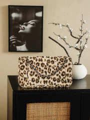 Uubags Chanel CC Classic Flap Leopard Pattern Bag 18x33x8cm - 4