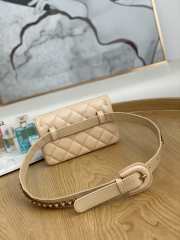 Uubags Chanel Quilted Leather Waist Belt Bag In Beige 18x3.5x12cm - 6