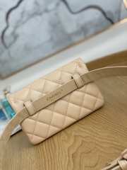 Uubags Chanel Quilted Leather Waist Belt Bag In Beige 18x3.5x12cm - 2