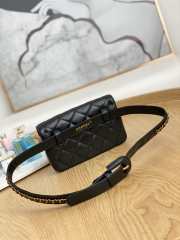 Uubags Chanel Quilted Leather Waist Belt Bag In Black 18x3.5x12cm - 4