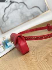 Uubags Chanel Quilted Leather Waist Belt Bag In Red 18x3.5x12cm - 5