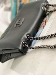 Uubags Chanel CC Quilted Lambskin Flap Shoulder Bag In Black 32x7.5x19cm - 5