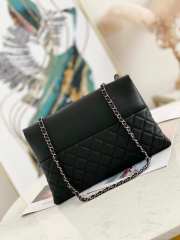 Uubags Chanel CC Quilted Lambskin Flap Shoulder Bag In Black 32x7.5x19cm - 3