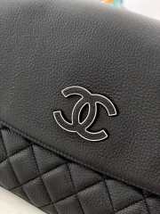 Uubags Chanel CC Quilted Lambskin Flap Shoulder Bag In Black 32x7.5x19cm - 2
