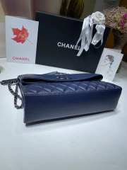 Uubags Chanel CC Quilted Lambskin Flap Shoulder Bag In Navy Blue 32x7.5x19cm - 6