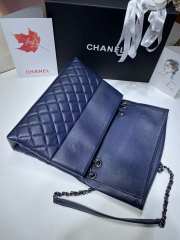 Uubags Chanel CC Quilted Lambskin Flap Shoulder Bag In Navy Blue 32x7.5x19cm - 3