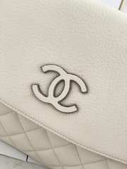Uubags Chanel CC Quilted Lambskin Flap Shoulder Bag In Off-white 32x7.5x19cm - 3
