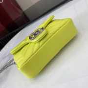 Uubags Gucci GG Marmont Mini Shoulder Bag In Lime Green Lambskin Leather 16.5x9.5x4.5cm - 6