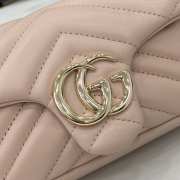 Uubags Gucci GG marmont mini shoulder bag in pink beige leather 16.5x9.5x4.5cm - 2