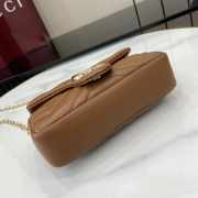 Uubags Gucci GG marmont mini shoulder bag in brown leather 16.5x9.5x4.5cm - 4