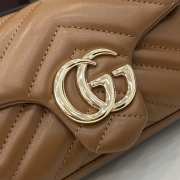 Uubags Gucci GG marmont mini shoulder bag in brown leather 16.5x9.5x4.5cm - 2