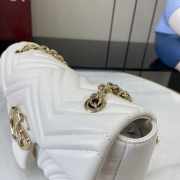 Uubags Gucci GG marmont mini shoulder bag in white leather 16.5x9.5x4.5cm - 6