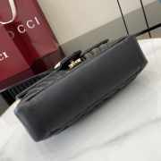 Uubags Gucci GG marmont mini shoulder bag in black leather 16.5x9.5x4.5cm - 6