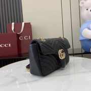 Uubags Gucci GG marmont mini shoulder bag in black leather 16.5x9.5x4.5cm - 3