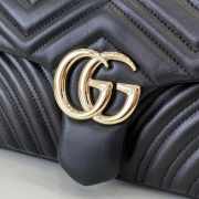 Uubags Gucci GG marmont mini shoulder bag in black leather 16.5x9.5x4.5cm - 2