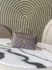 Uubags Chanel AP4407 Vanity bag light purple glossy calfskin with grain effect & gold-plated metal - 1