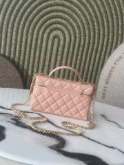Uubags Chanel AP4407 Vanity bag light pink glossy calfskin with grain effect & gold-plated metal - 3