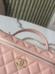 Uubags Chanel AP4407 Vanity bag light pink glossy calfskin with grain effect & gold-plated metal - 4