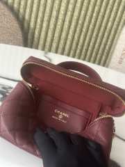 Uubags Chanel AP4407 Vanity bag burgundy glossy calfskin with grain effect & gold-plated metal - 6
