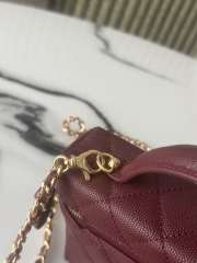 Uubags Chanel AP4407 Vanity bag burgundy glossy calfskin with grain effect & gold-plated metal - 4