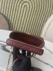 Uubags Chanel AP4407 Vanity bag burgundy glossy calfskin with grain effect & gold-plated metal - 2