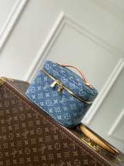 Uubags Louis Vuitton M27946 Nice Mini Bag Blue Denim Fabric 20x13.5x12cm - 1